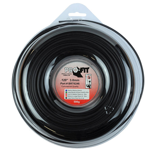 Pro Fit Trimmer Line Black .120" / 3.00mm Donut Length 60m