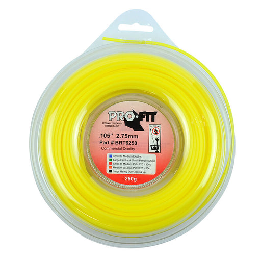 Pro Fit Trimmer Line Yellow .105" / 2.75mm Donut Length 38m