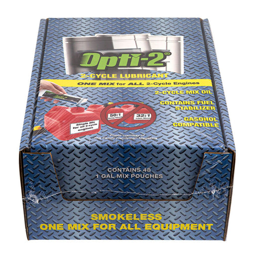 Opti-2 Two Stroke Oil 5l Mix Pouch 48 Pouch Display Box