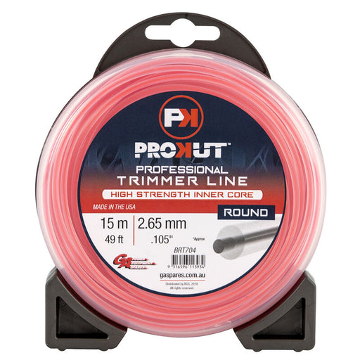 Prokut Trimmer Line Round Pink .105 2.65mm 49' 15m Teardrop