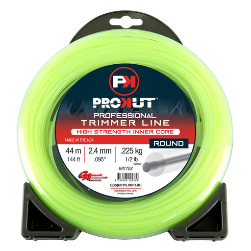 Prokut Trimmer Line Round Green .095 2.4mm 1/2 Lb 44m Donut