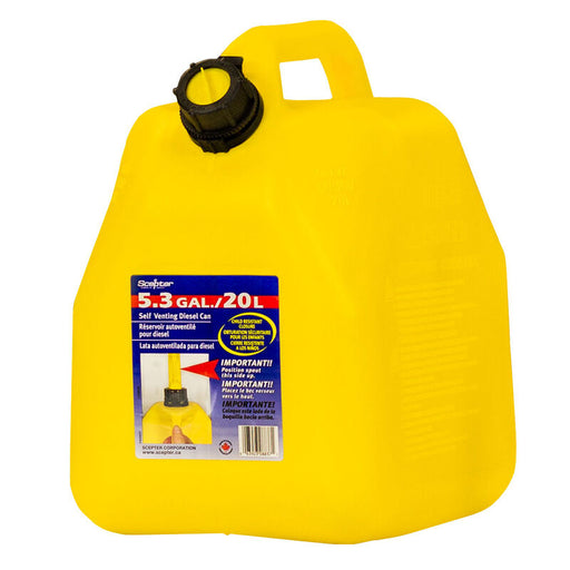 Scepter Diesel Fuel Can Squat Yellow 20l