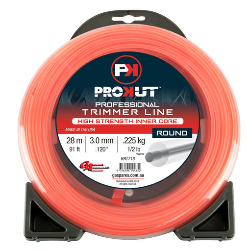 Prokut Trimmer Line Round Orange .120 3mm 1/2 Lb 28m Donut