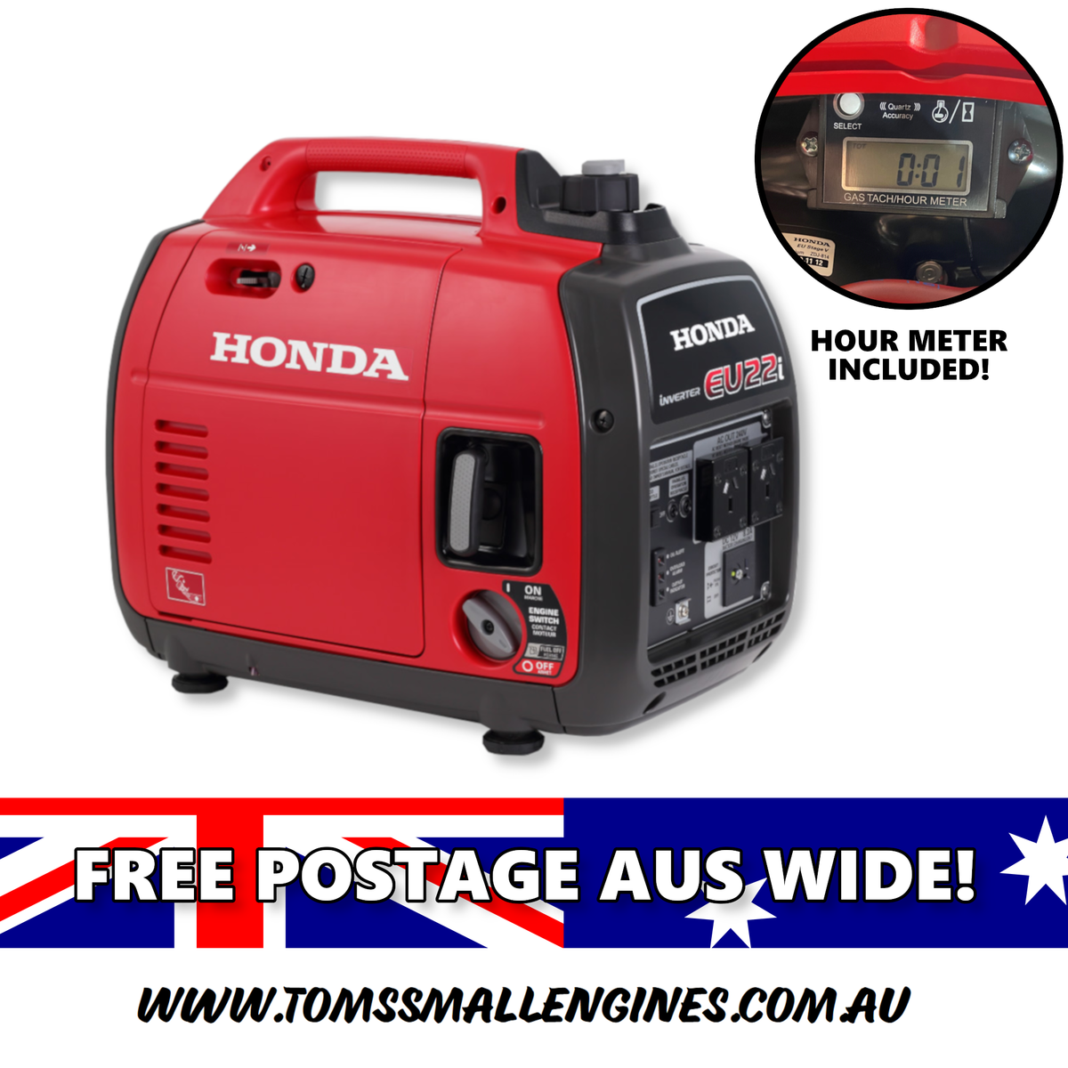 Honda EU22i Generator BONUS Hour Meter