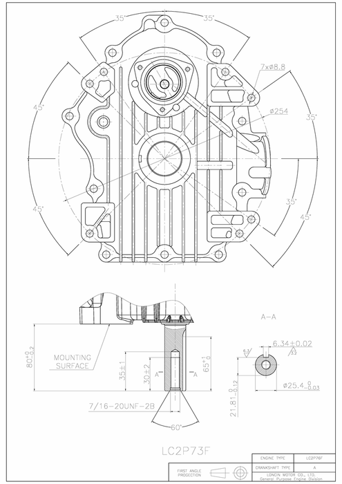 Loncin 586cc Twin Cylinder Engine